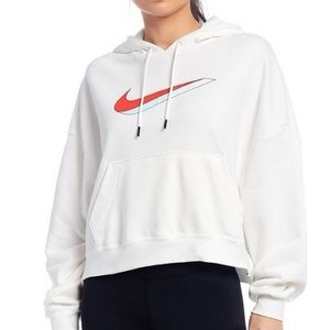 Nike Women’s Beyond White Hoodie Cropped Oversized Sweatshirt Size XS